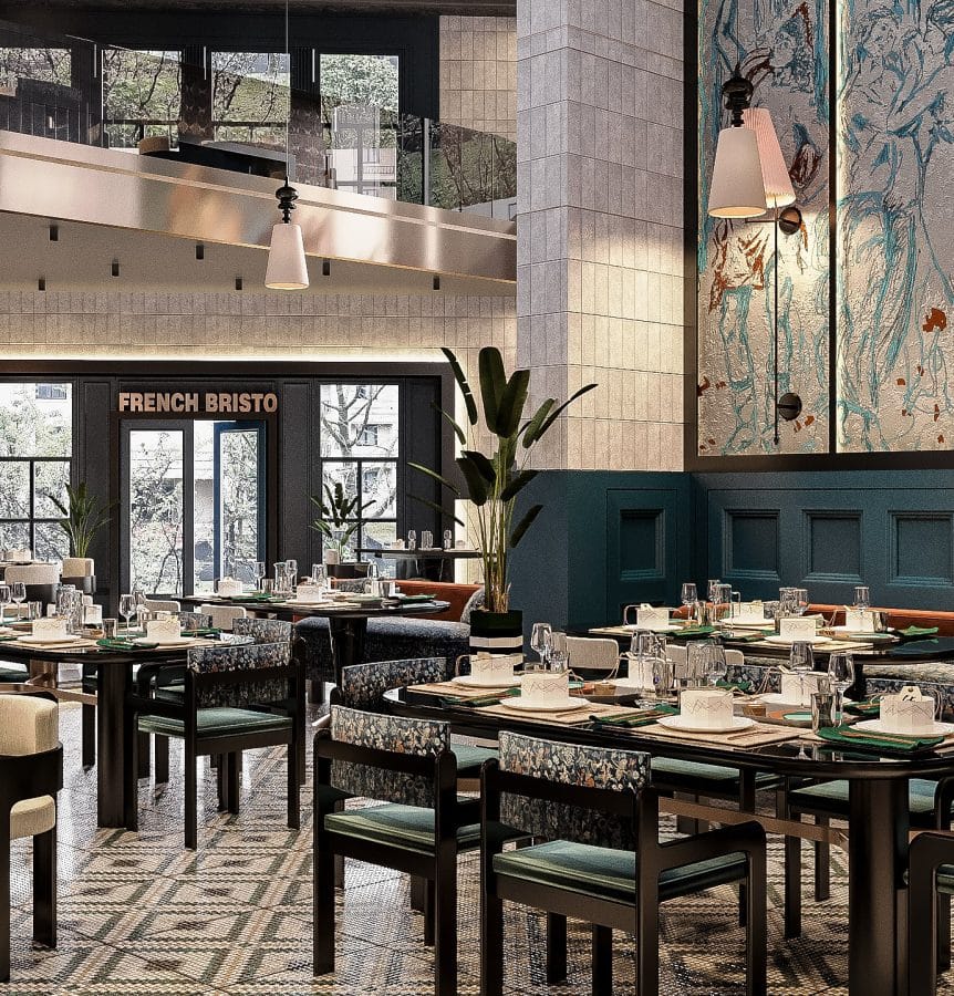 french restaurant interior design by interior designers ayman and ehab sobhy the founders of AES Art Directio studio an interior design company (4)