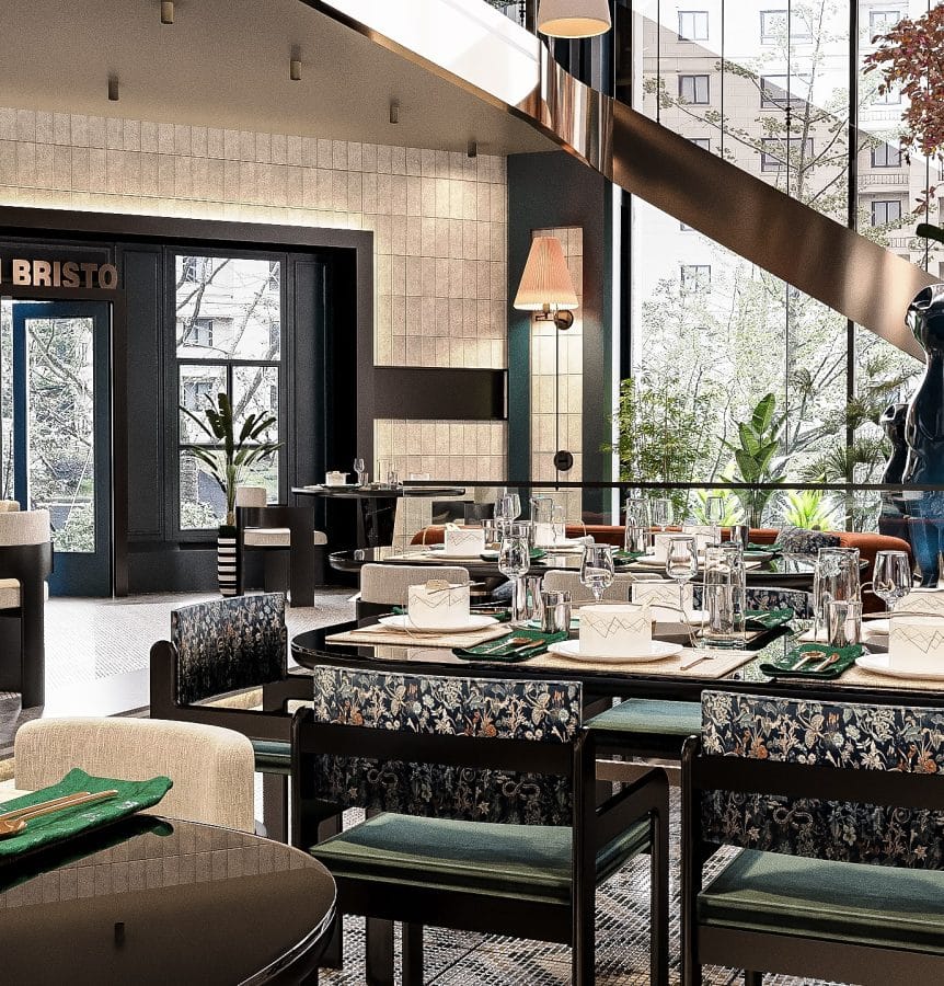 french restaurant interior design by interior designers ayman and ehab sobhy the founders of AES Art Directio studio an interior design company (6)