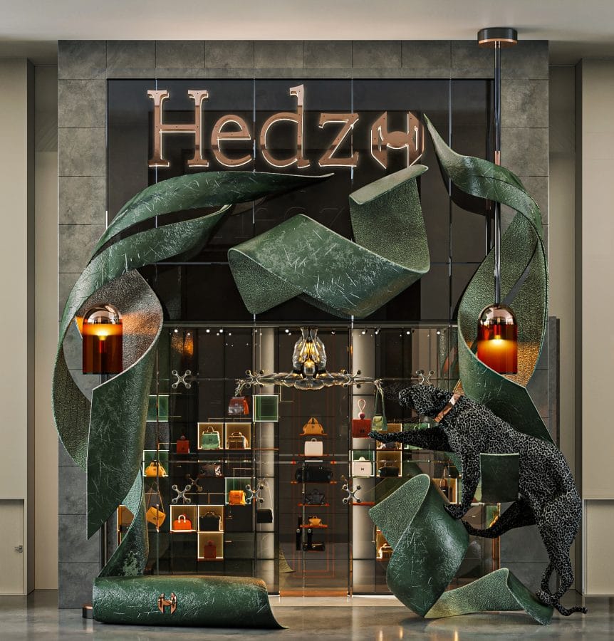 Hedz shop interior design by the interior designers Ayman and Ehab Sobhy the founders of AES interior design company