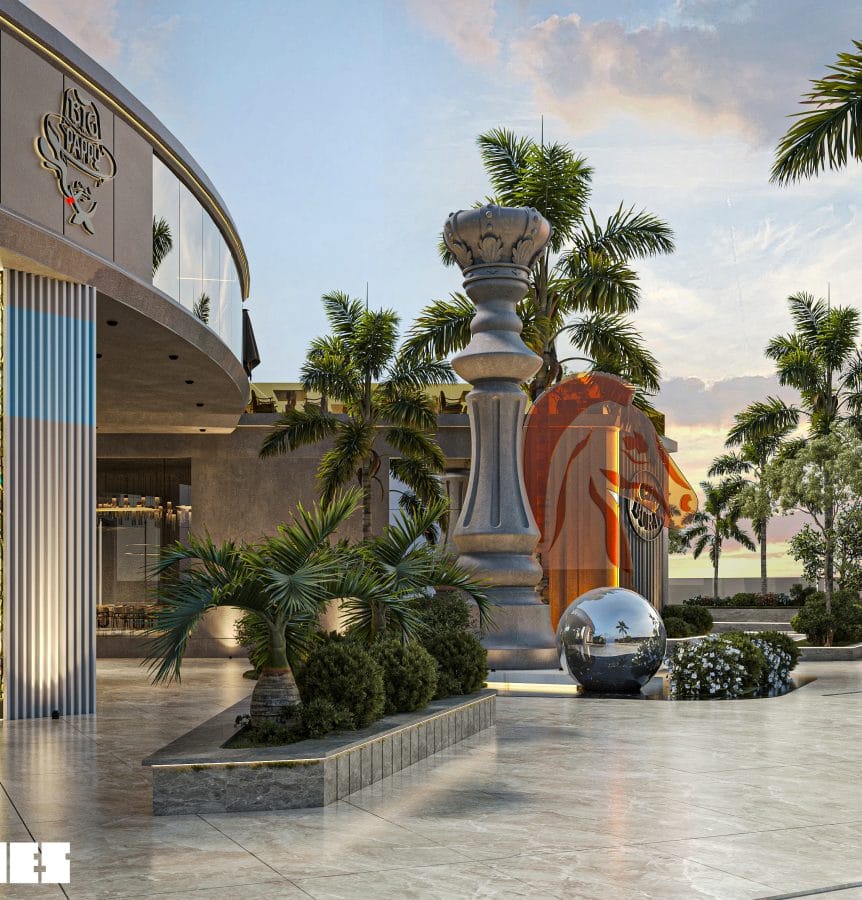 Cassandra Food Court interior design by AES interior designers